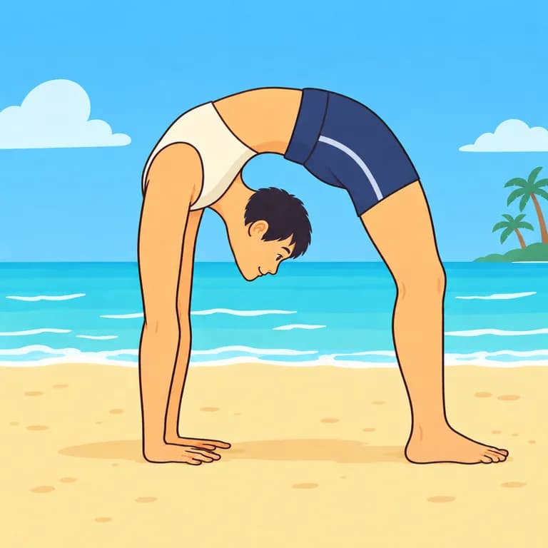 Thai Alphabet letter ค drawn as a contortionist