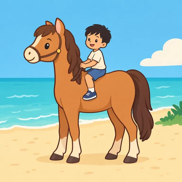 Thai Alphabet letter พ drawn as a pony