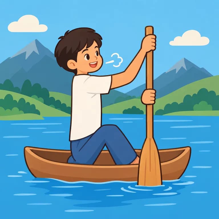 Thai Alphabet letter ผ drawn as a paddle