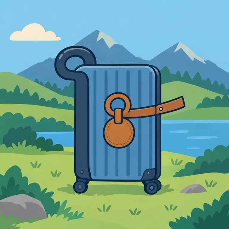 Thai Alphabet letter ษ drawn as a suitcase tag