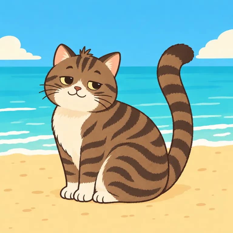 Thai Alphabet letter ซ drawn as a sleepy tabby