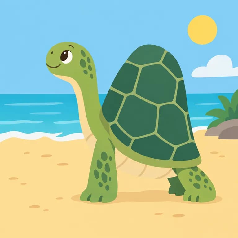 Thai Alphabet letter ท drawn as a turtle