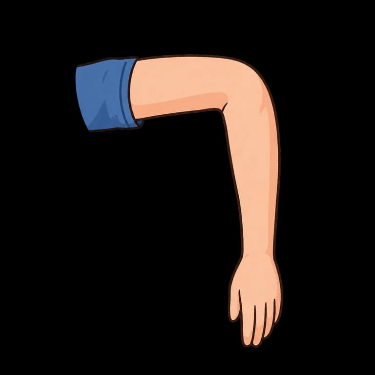 Thai Alphabet letter า drawn as an arm