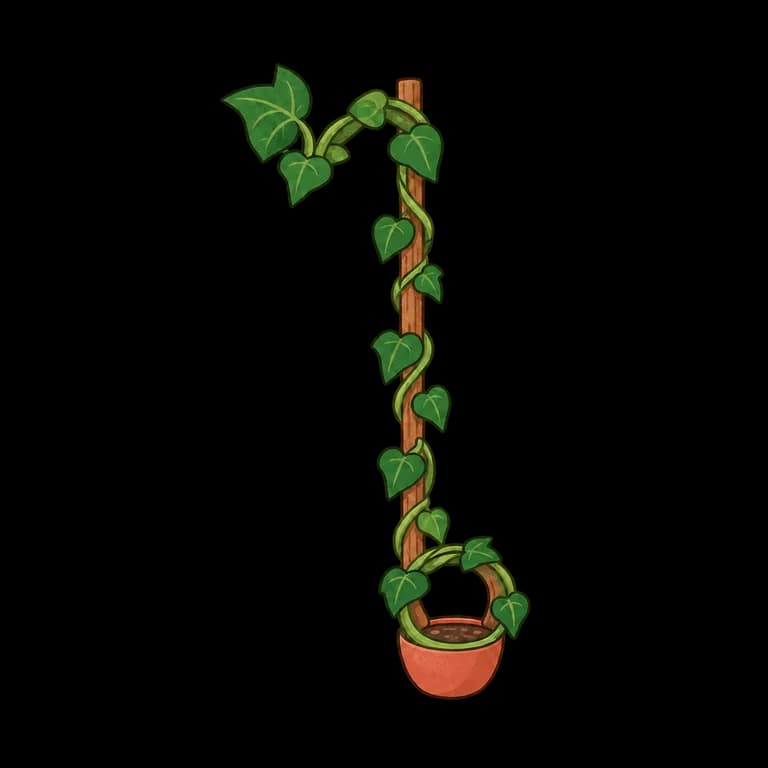 Thai Alphabet letter ไ◌ drawn as an ivy