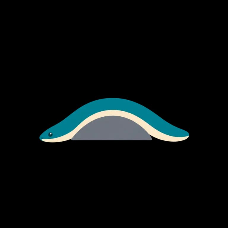 Thai Alphabet letter ◌ิ drawn as an eel