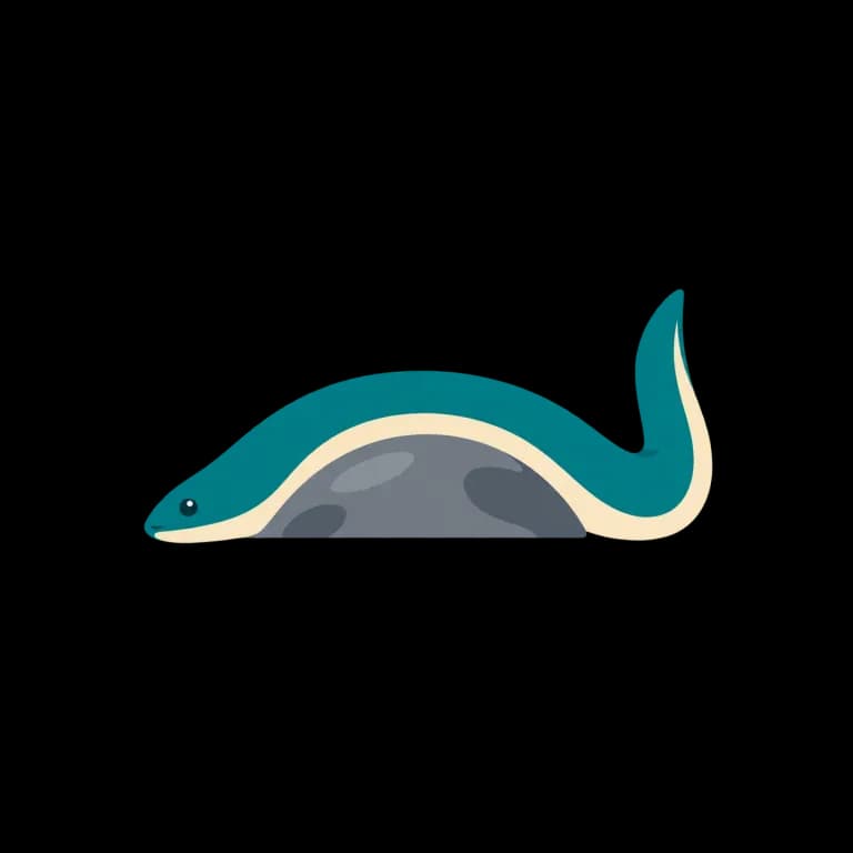 Thai Alphabet letter ◌ี drawn as an eel