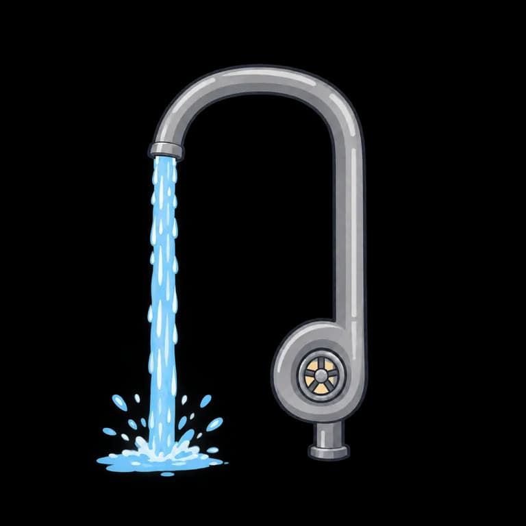 Thai Alphabet letter ◌ว◌ drawn as a water fountain