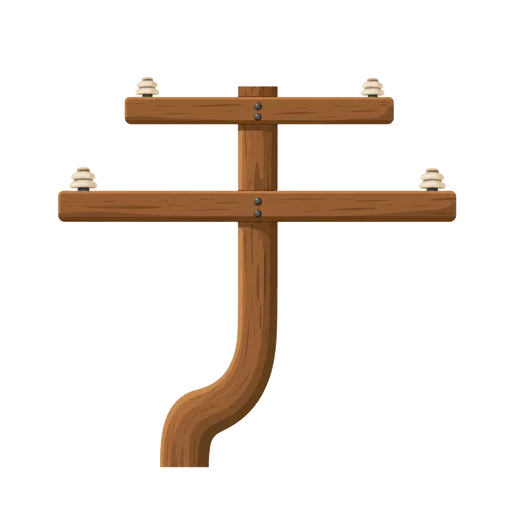 Mnemonic for テ: TElephone pole